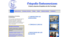 Desktop Screenshot of ortopediacentroamericana.com