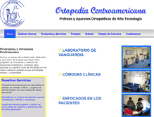 Tablet Screenshot of ortopediacentroamericana.com